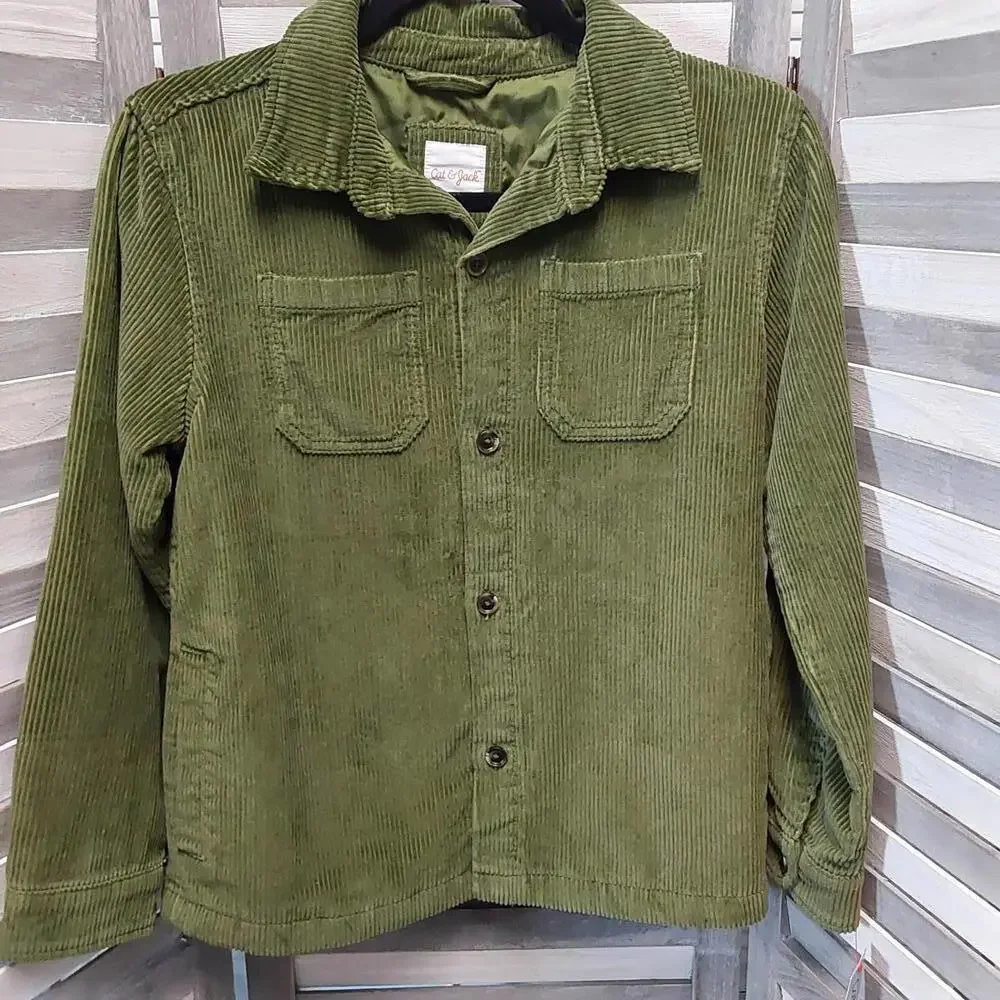 Olive Green Corduroy Shirt Jacket | Cat & Jack | L (10/12)